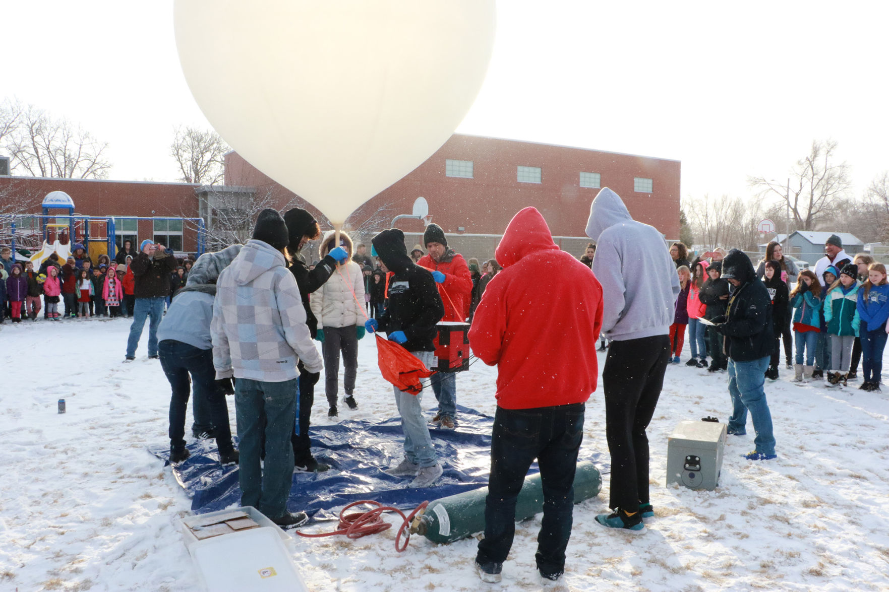 PHOTOS: Weather balloon launch at Lincoln Elementary